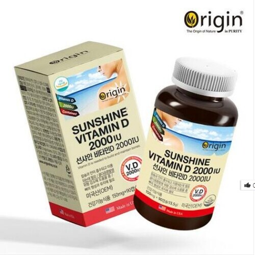 [오리진] 선샤인 비타민D 2000IU (150mg x 90캡슐)